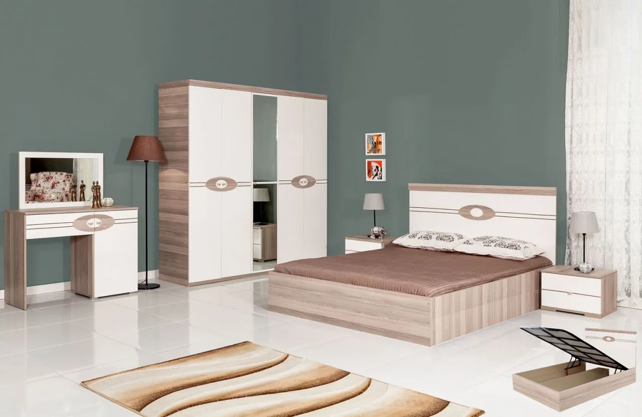 Platin Luxury Wooden Bedroom Set & Wardrobe Model 1 — Furniture, Bedroom Suites, Sofa Sets & Carpets | AFRIMEKS Foreign Trade