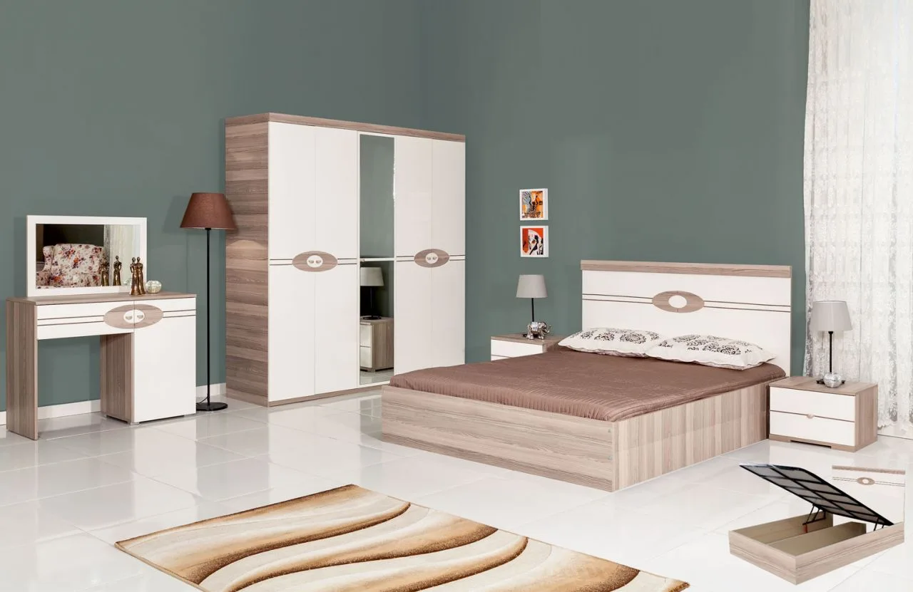 Platin Luxury Wooden Bedroom Set & Wardrobe Model 1 — Furniture, Bedroom Suites, Sofa Sets & Carpets | AFRIMEKS Foreign Trade