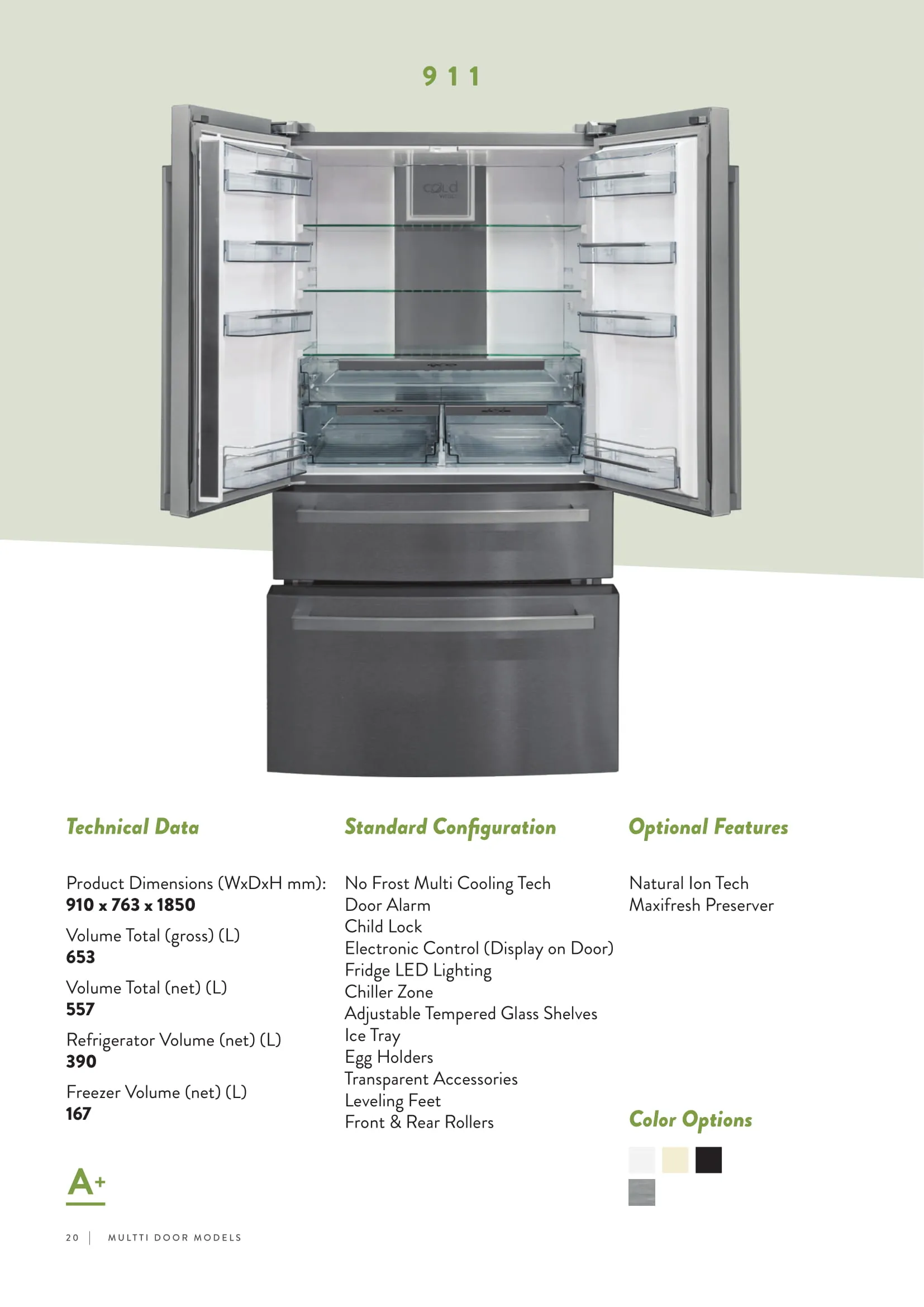 No-Frost Double Door Export Refrigerator (Tropical Climate) Model 174 — Major Appliances, Refrigeration & Consumer Electronics | AFRIMEKS Foreign Trade