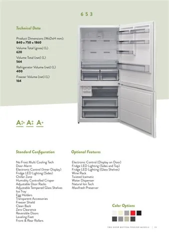 No-Frost Double Door Export Refrigerator (Tropical Climate) Model 30 — Major Appliances, Refrigeration & Consumer Electronics | AFRIMEKS Foreign Trade