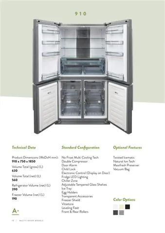 No-Frost Double Door Export Refrigerator (Tropical Climate) Model 191 — Major Appliances, Refrigeration & Consumer Electronics | AFRIMEKS Foreign Trade
