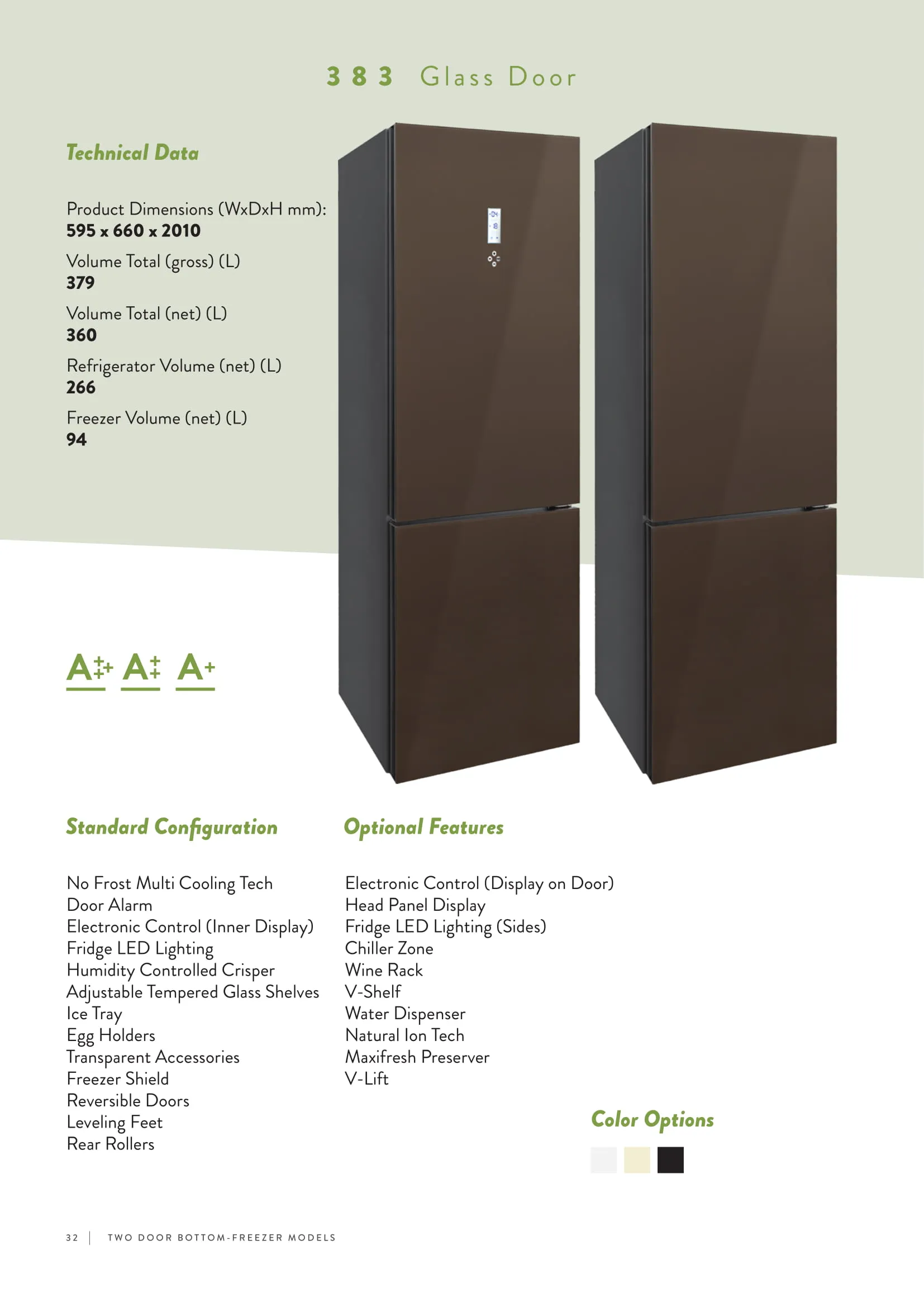 No-Frost Double Door Export Refrigerator (Tropical Climate) Model 25 — Major Appliances, Refrigeration & Consumer Electronics | AFRIMEKS Foreign Trade
