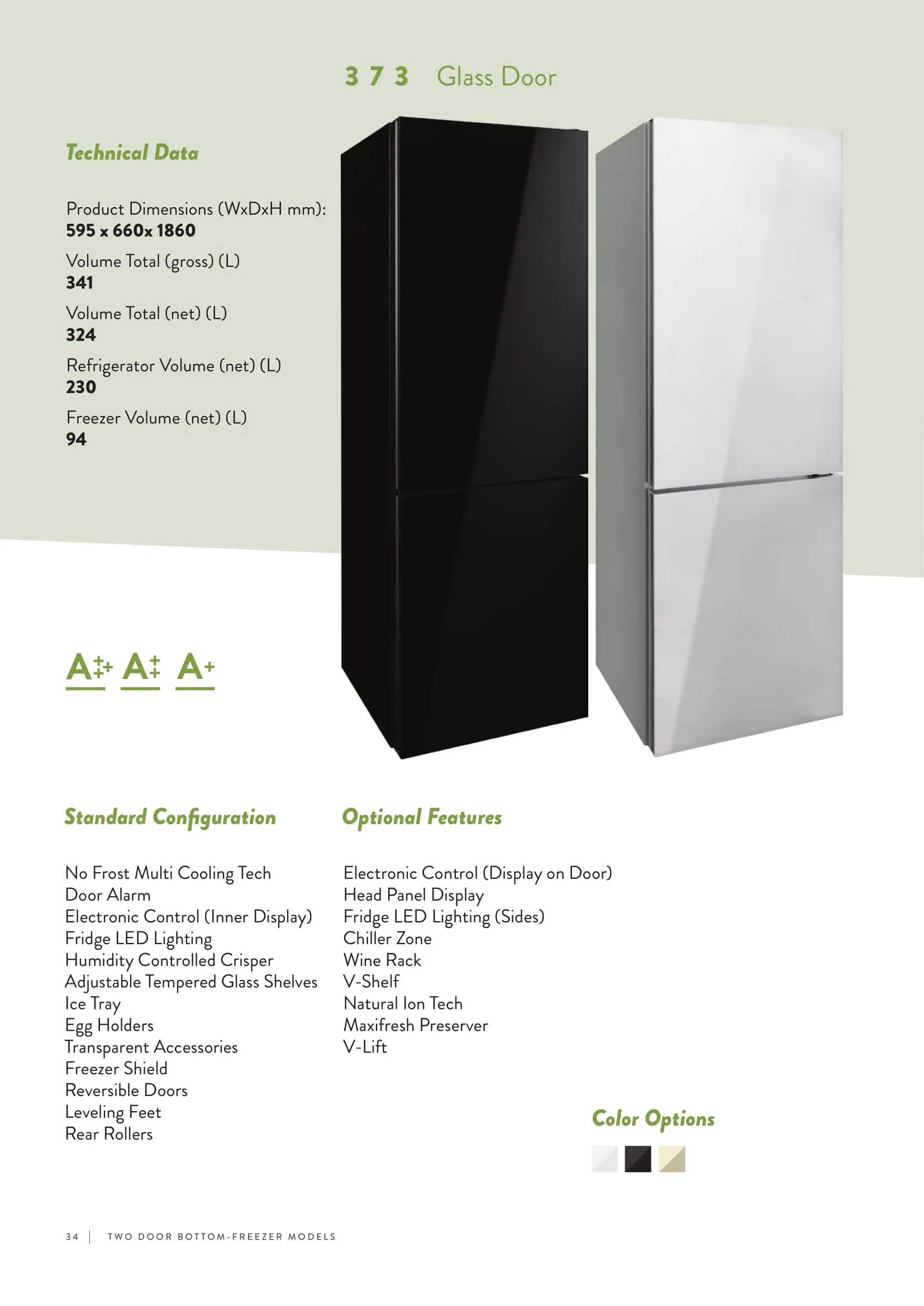 No-Frost Double Door Export Refrigerator (Tropical Climate) Model 85 — Major Appliances, Refrigeration & Consumer Electronics | AFRIMEKS Foreign Trade