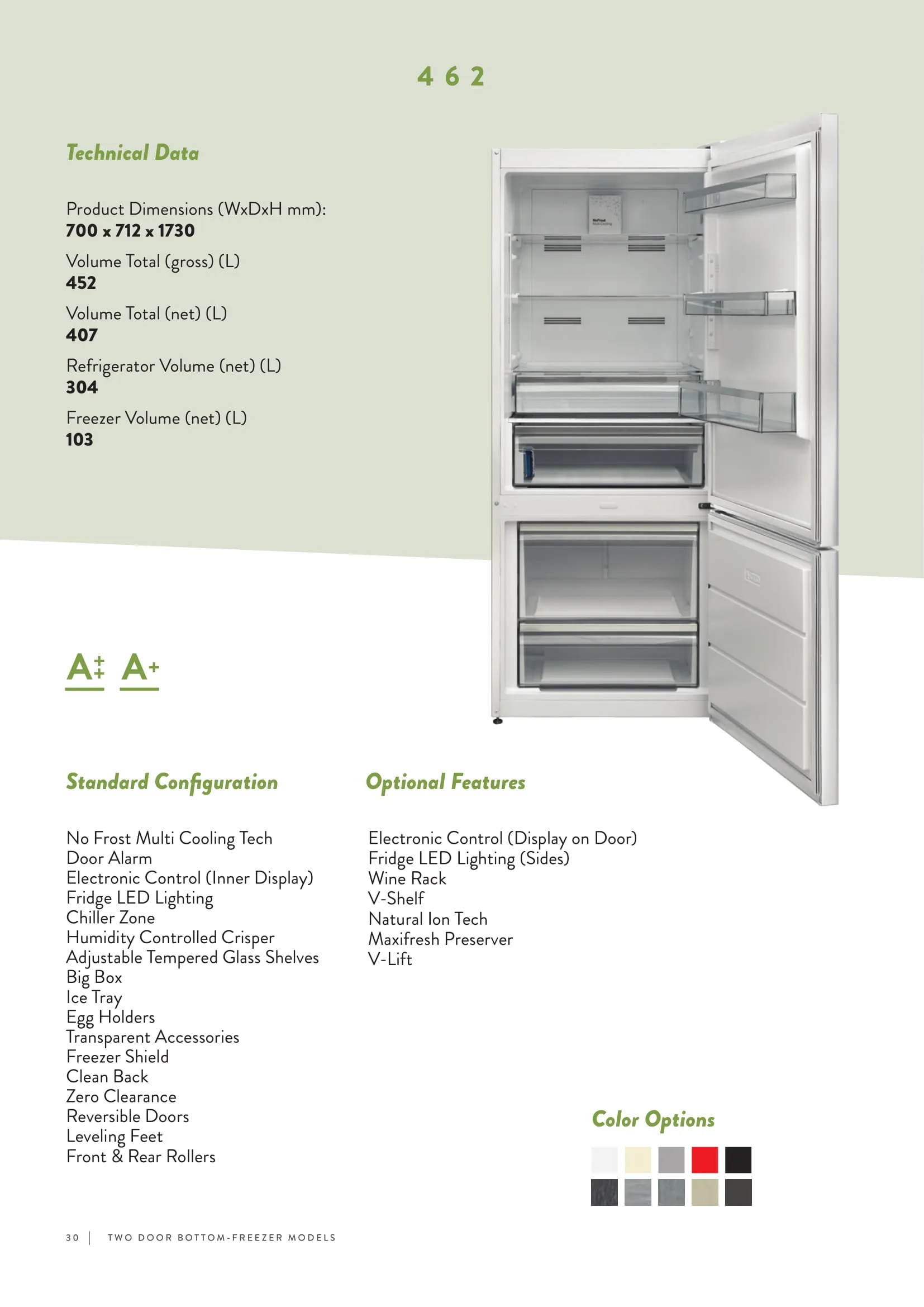 No-Frost Double Door Export Refrigerator (Tropical Climate) Model 162 — Major Appliances, Refrigeration & Consumer Electronics | AFRIMEKS Foreign Trade