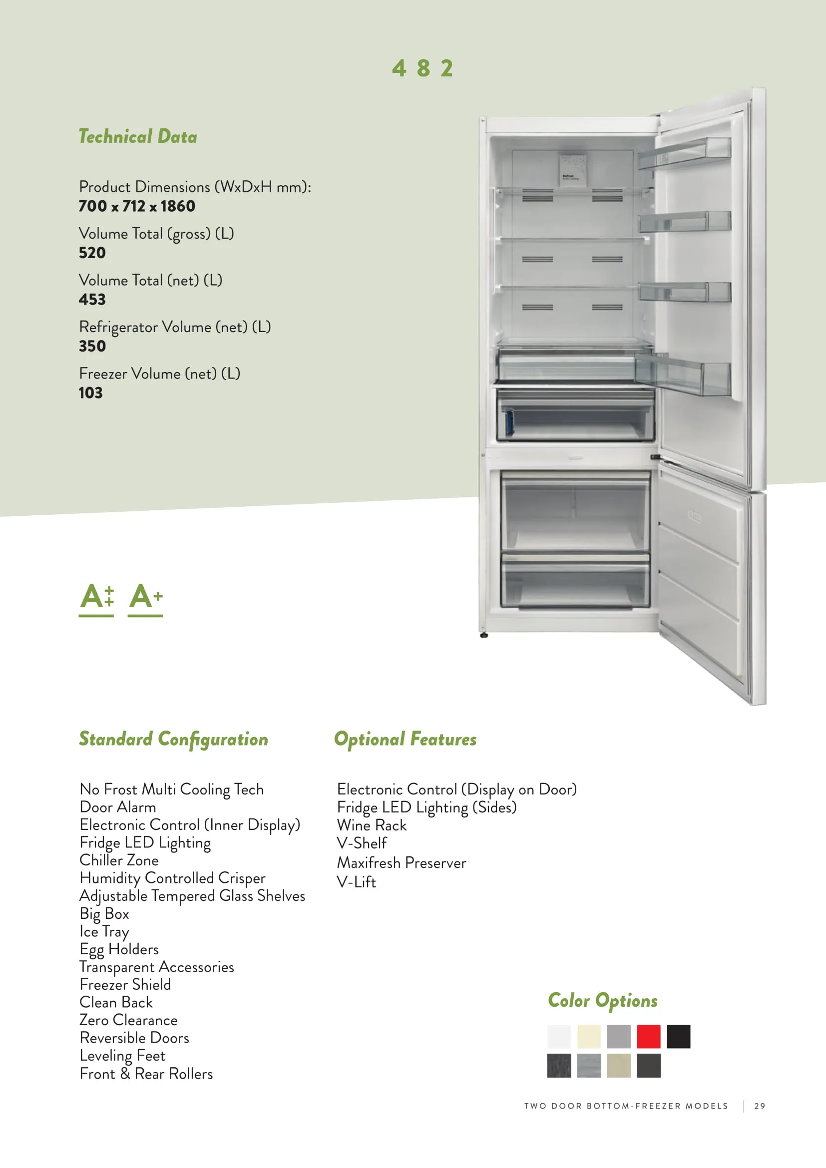 No-Frost Double Door Export Refrigerator (Tropical Climate) Model 14 — Major Appliances, Refrigeration & Consumer Electronics | AFRIMEKS Foreign Trade