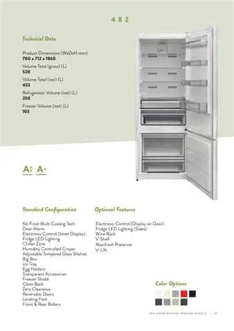 No-Frost Double Door Export Refrigerator (Tropical Climate) Model 125 — Major Appliances, Refrigeration & Consumer Electronics | AFRIMEKS Foreign Trade