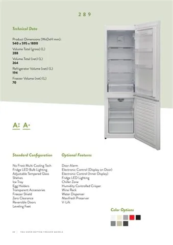 No-Frost Double Door Export Refrigerator (Tropical Climate) Model 82 — Major Appliances, Refrigeration & Consumer Electronics | AFRIMEKS Foreign Trade