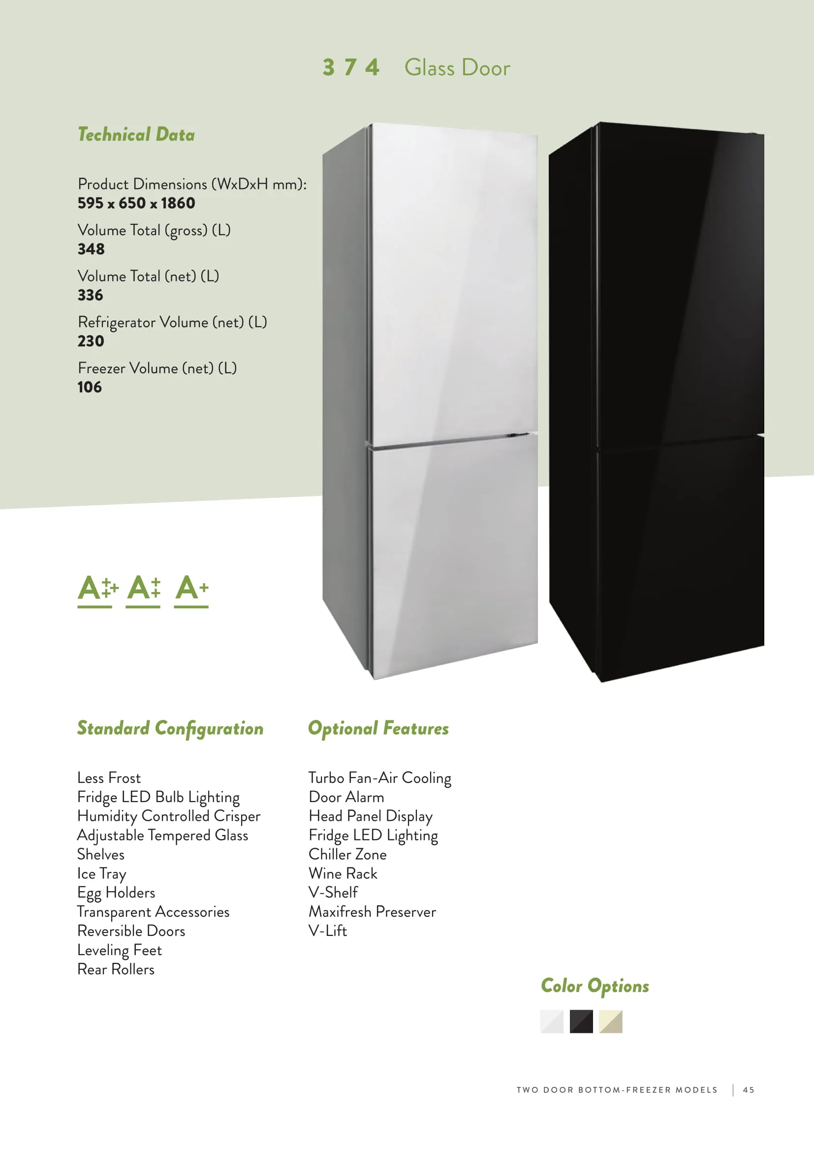 No-Frost Double Door Export Refrigerator (Tropical Climate) Model 148 — Major Appliances, Refrigeration & Consumer Electronics | AFRIMEKS Foreign Trade