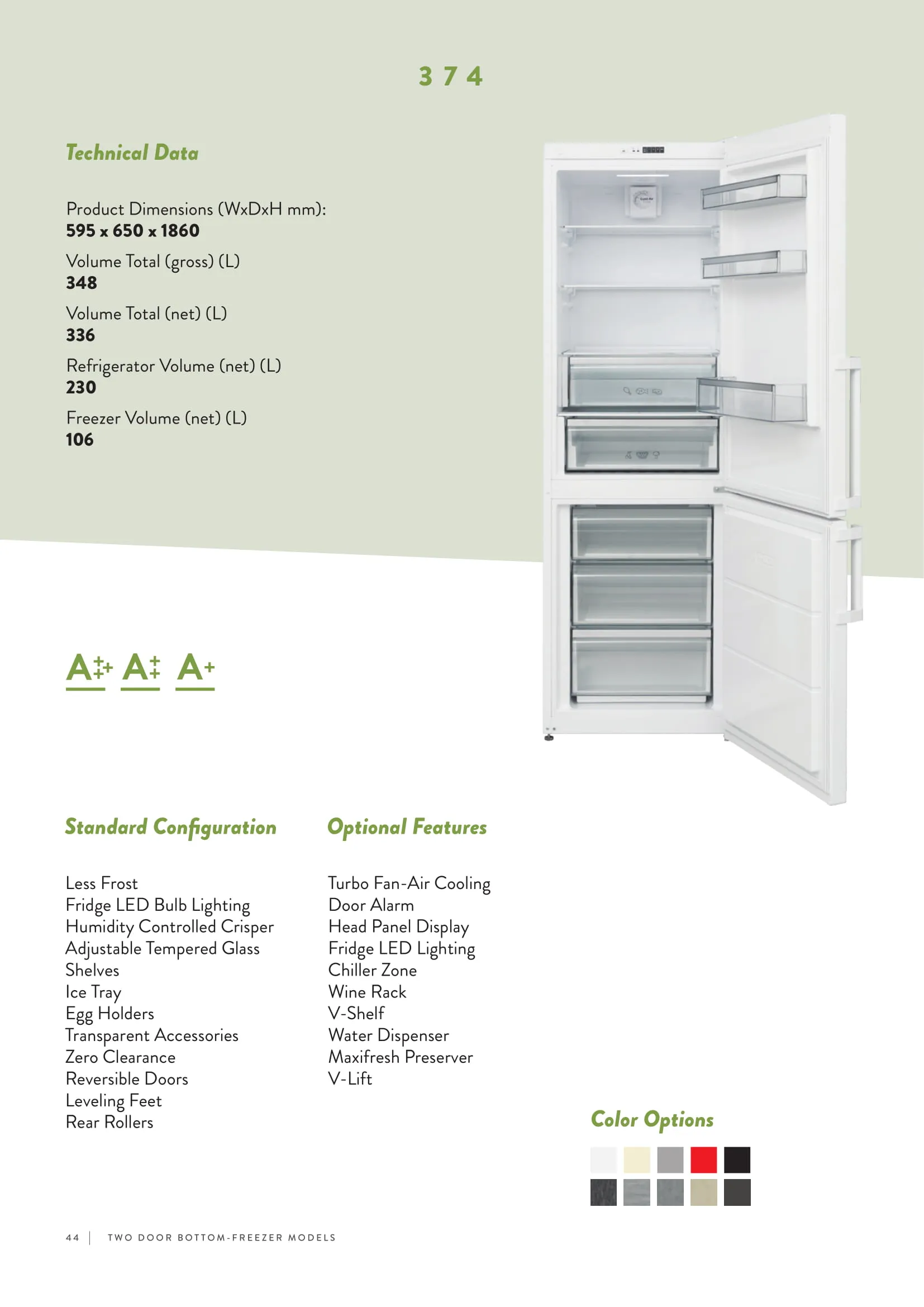 No-Frost Double Door Export Refrigerator (Tropical Climate) Model 67 — Major Appliances, Refrigeration & Consumer Electronics | AFRIMEKS Foreign Trade