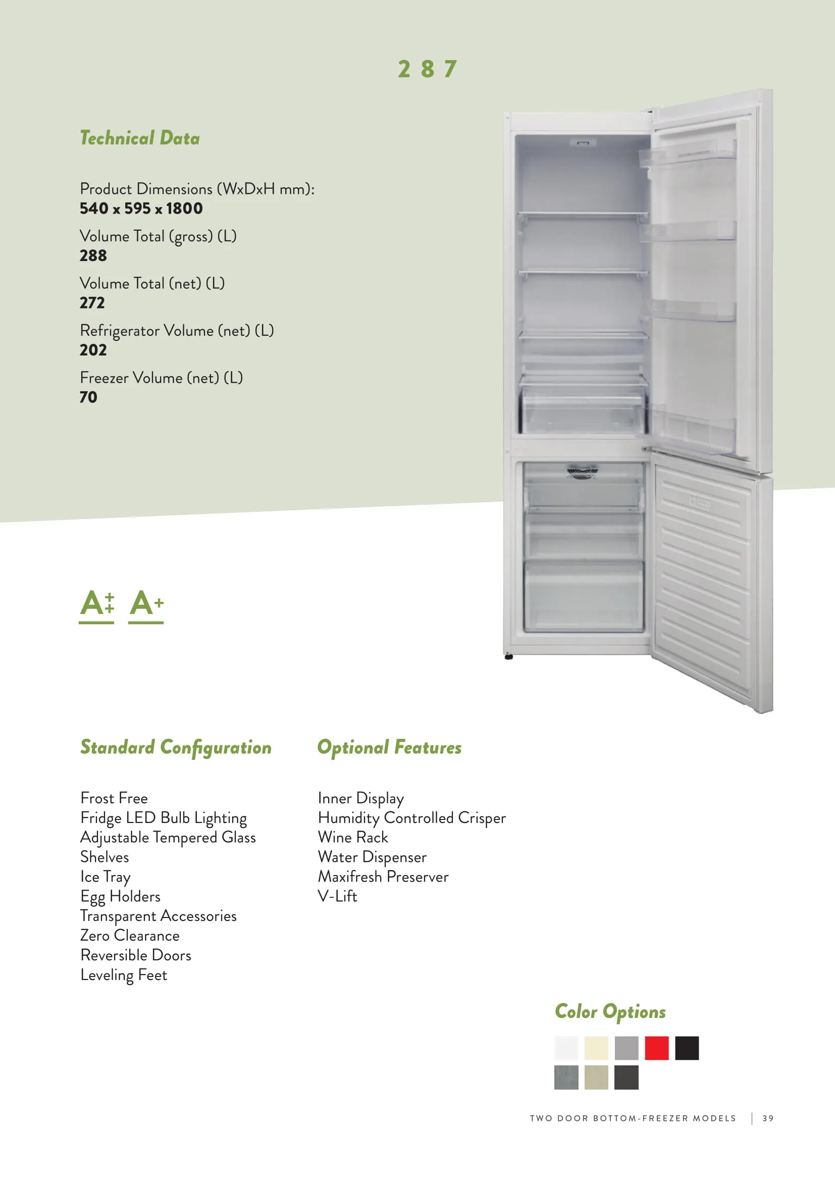 No-Frost Double Door Export Refrigerator (Tropical Climate) Model 147 — Major Appliances, Refrigeration & Consumer Electronics | AFRIMEKS Foreign Trade