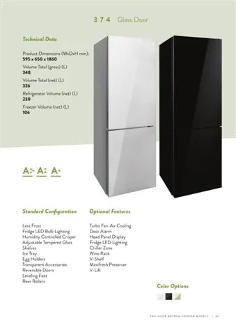 No-Frost Double Door Export Refrigerator (Tropical Climate) Model 93 — Major Appliances, Refrigeration & Consumer Electronics | AFRIMEKS Foreign Trade