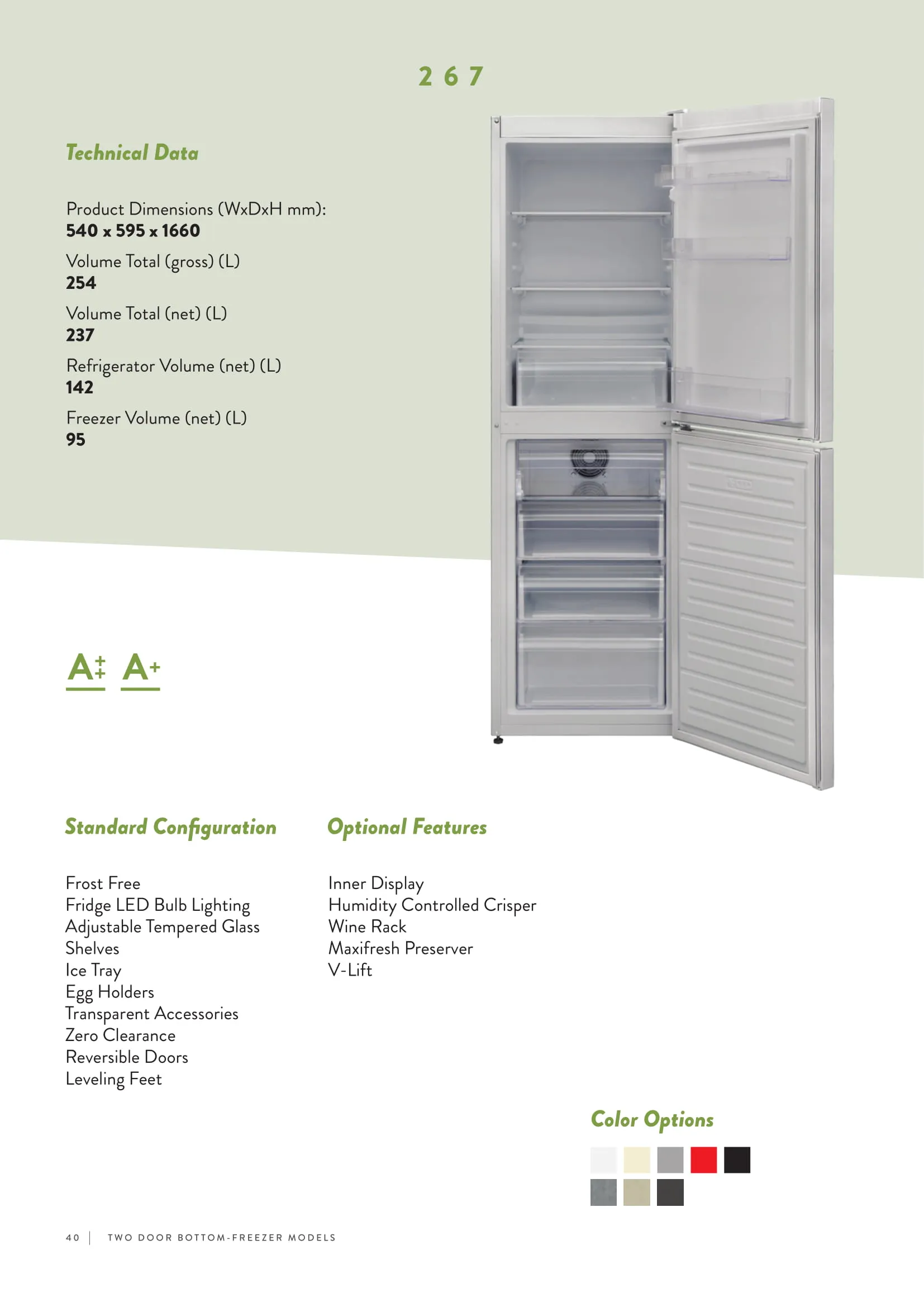 No-Frost Double Door Export Refrigerator (Tropical Climate) Model 167 — Major Appliances, Refrigeration & Consumer Electronics | AFRIMEKS Foreign Trade