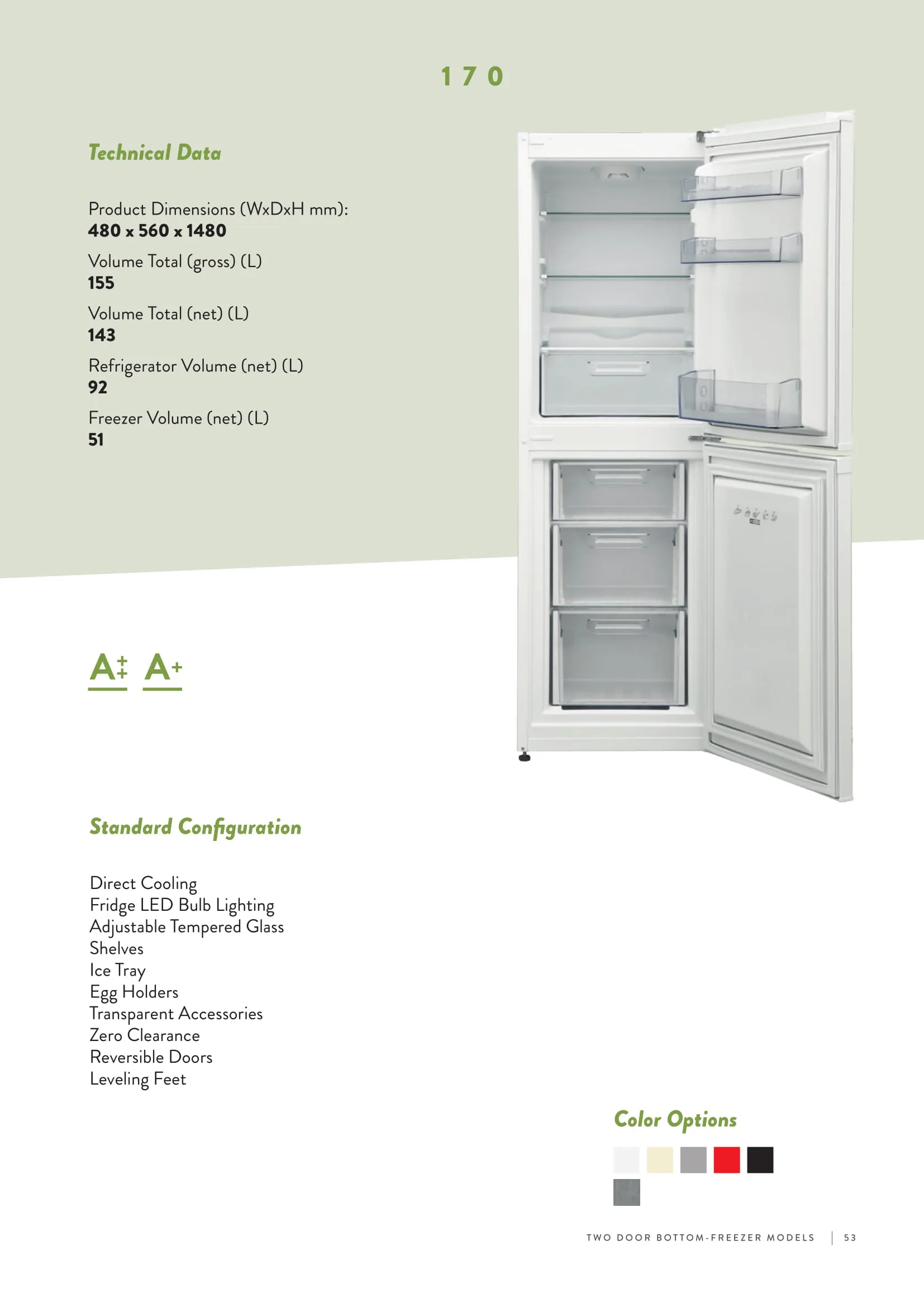 No-Frost Double Door Export Refrigerator (Tropical Climate) Model 115 — Major Appliances, Refrigeration & Consumer Electronics | AFRIMEKS Foreign Trade