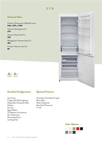 No-Frost Double Door Export Refrigerator (Tropical Climate) Model 140 — Major Appliances, Refrigeration & Consumer Electronics | AFRIMEKS Foreign Trade