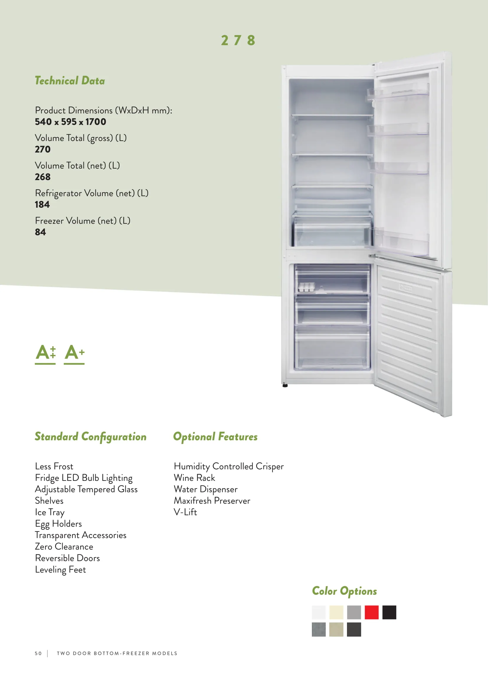 No-Frost Double Door Export Refrigerator (Tropical Climate) Model 156 — Major Appliances, Refrigeration & Consumer Electronics | AFRIMEKS Foreign Trade