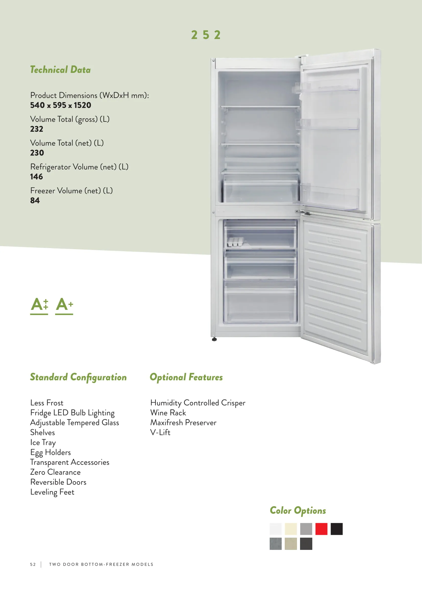 No-Frost Double Door Export Refrigerator (Tropical Climate) Model 4 — Major Appliances, Refrigeration & Consumer Electronics | AFRIMEKS Foreign Trade