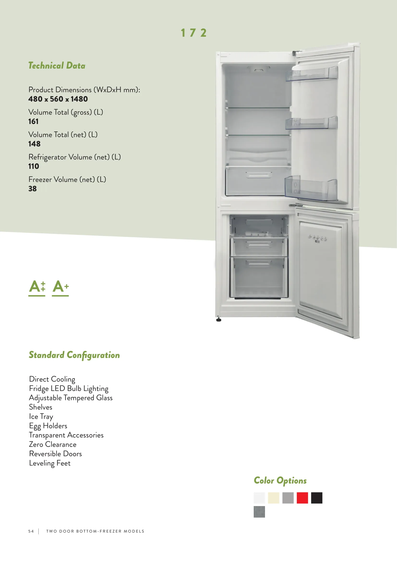 No-Frost Double Door Export Refrigerator (Tropical Climate) Model 53 — Major Appliances, Refrigeration & Consumer Electronics | AFRIMEKS Foreign Trade