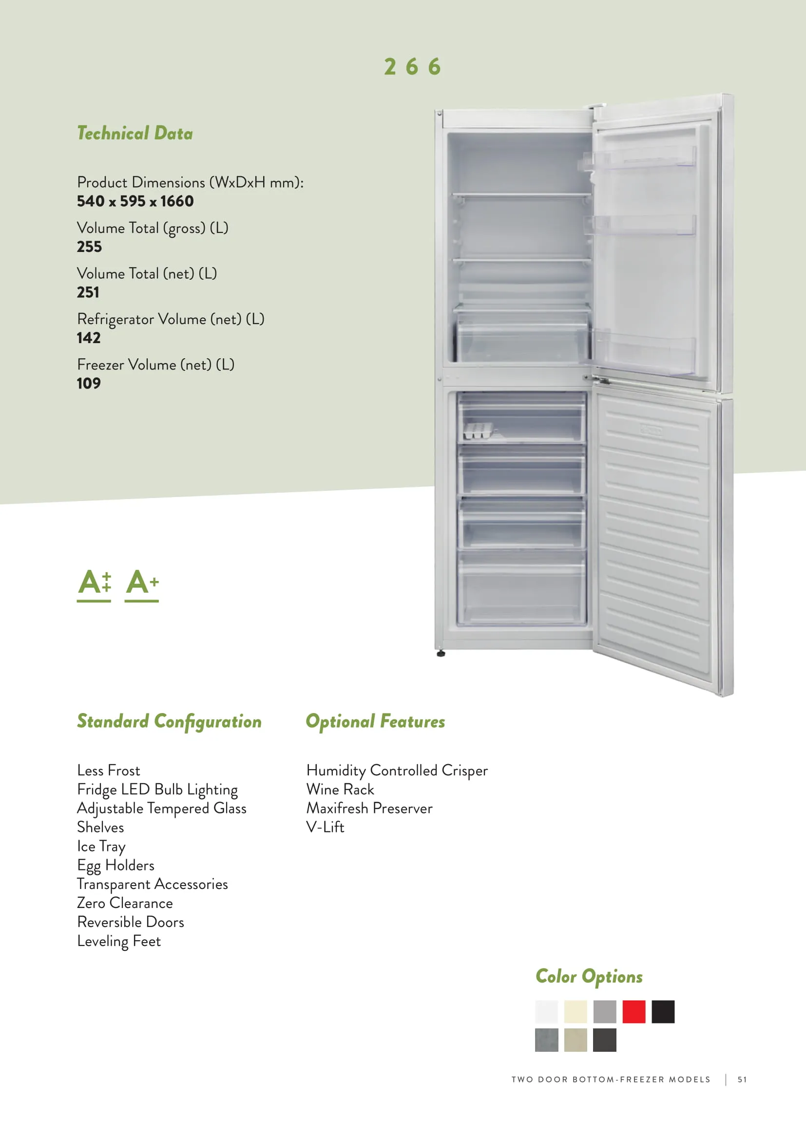 No-Frost Double Door Export Refrigerator (Tropical Climate) Model 78 — Major Appliances, Refrigeration & Consumer Electronics | AFRIMEKS Foreign Trade