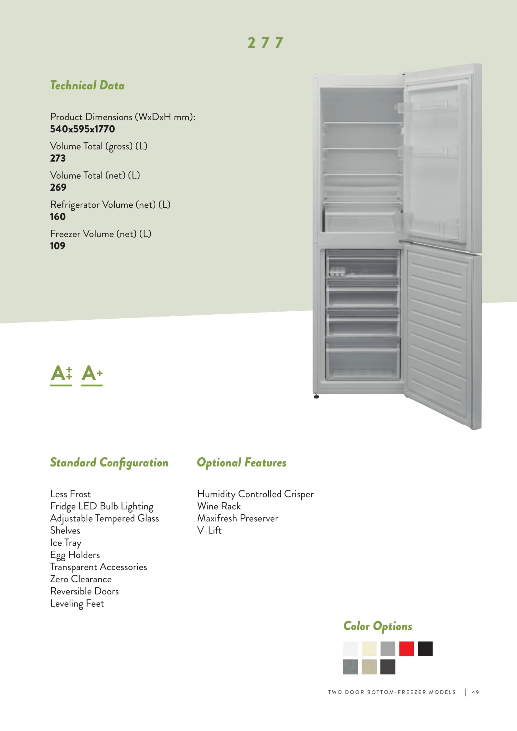 No-Frost Double Door Export Refrigerator (Tropical Climate) Model 23 — Major Appliances, Refrigeration & Consumer Electronics | AFRIMEKS Foreign Trade