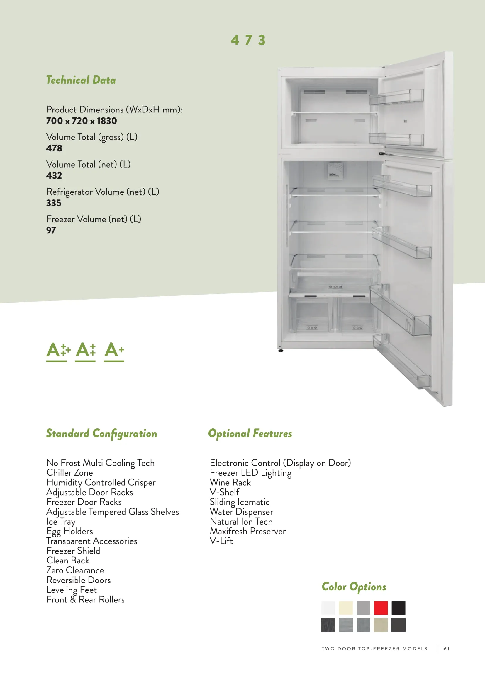 No-Frost Double Door Export Refrigerator (Tropical Climate) Model 137 — Major Appliances, Refrigeration & Consumer Electronics | AFRIMEKS Foreign Trade