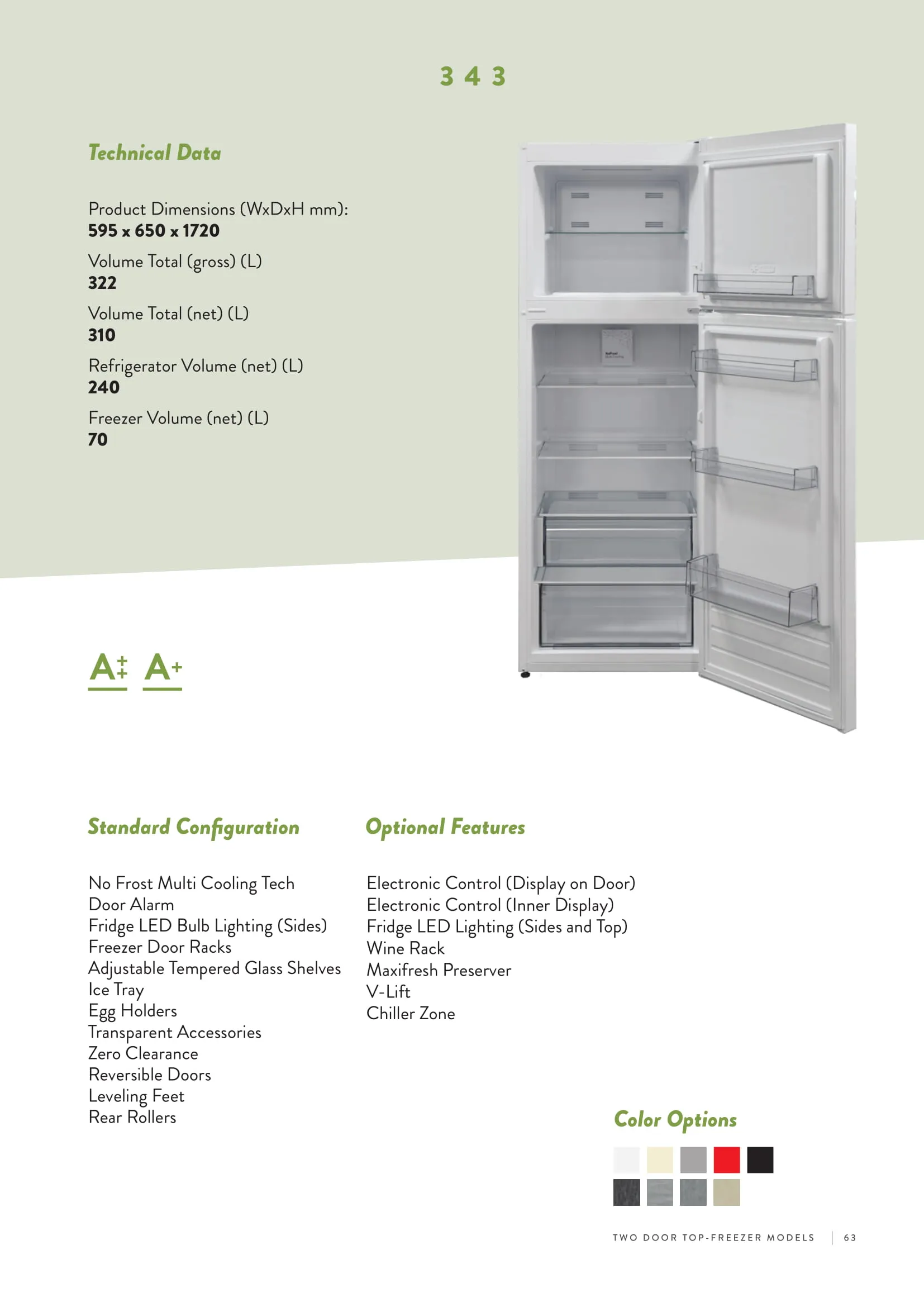 No-Frost Double Door Export Refrigerator (Tropical Climate) Model 136 — Major Appliances, Refrigeration & Consumer Electronics | AFRIMEKS Foreign Trade