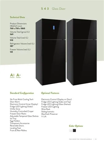 No-Frost Double Door Export Refrigerator (Tropical Climate) Model 139 — Major Appliances, Refrigeration & Consumer Electronics | AFRIMEKS Foreign Trade