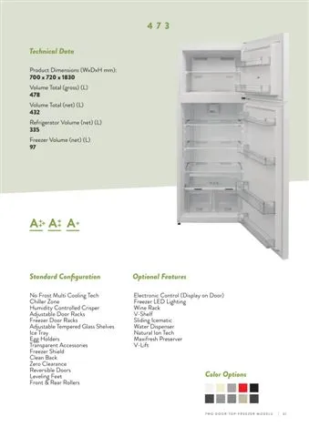 No-Frost Double Door Export Refrigerator (Tropical Climate) Model 69 — Major Appliances, Refrigeration & Consumer Electronics | AFRIMEKS Foreign Trade