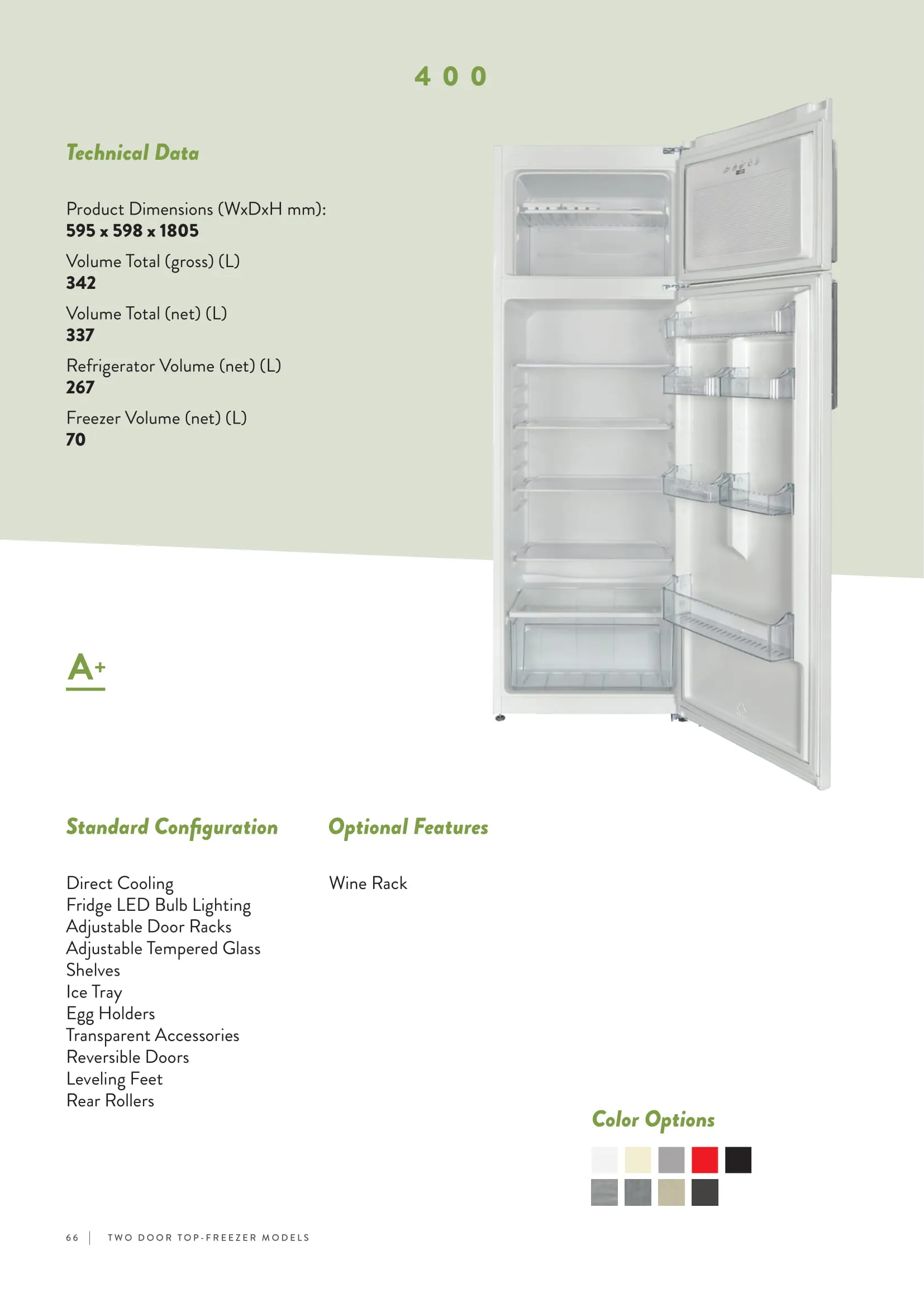 No-Frost Double Door Export Refrigerator (Tropical Climate) Model 59 — Major Appliances, Refrigeration & Consumer Electronics | AFRIMEKS Foreign Trade