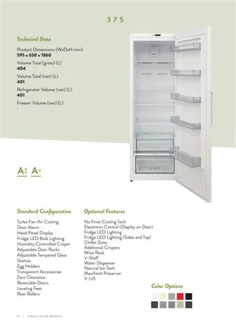 No-Frost Double Door Export Refrigerator (Tropical Climate) Model 192 — Major Appliances, Refrigeration & Consumer Electronics | AFRIMEKS Foreign Trade