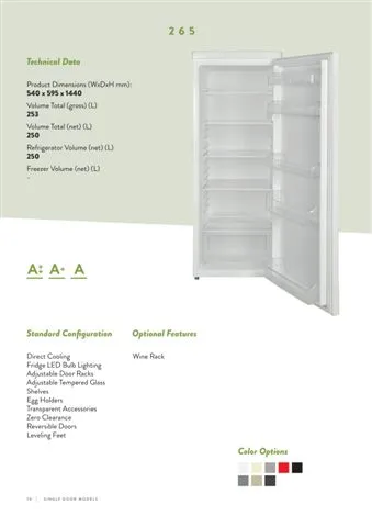 No-Frost Double Door Export Refrigerator (Tropical Climate) Model 126 — Major Appliances, Refrigeration & Consumer Electronics | AFRIMEKS Foreign Trade
