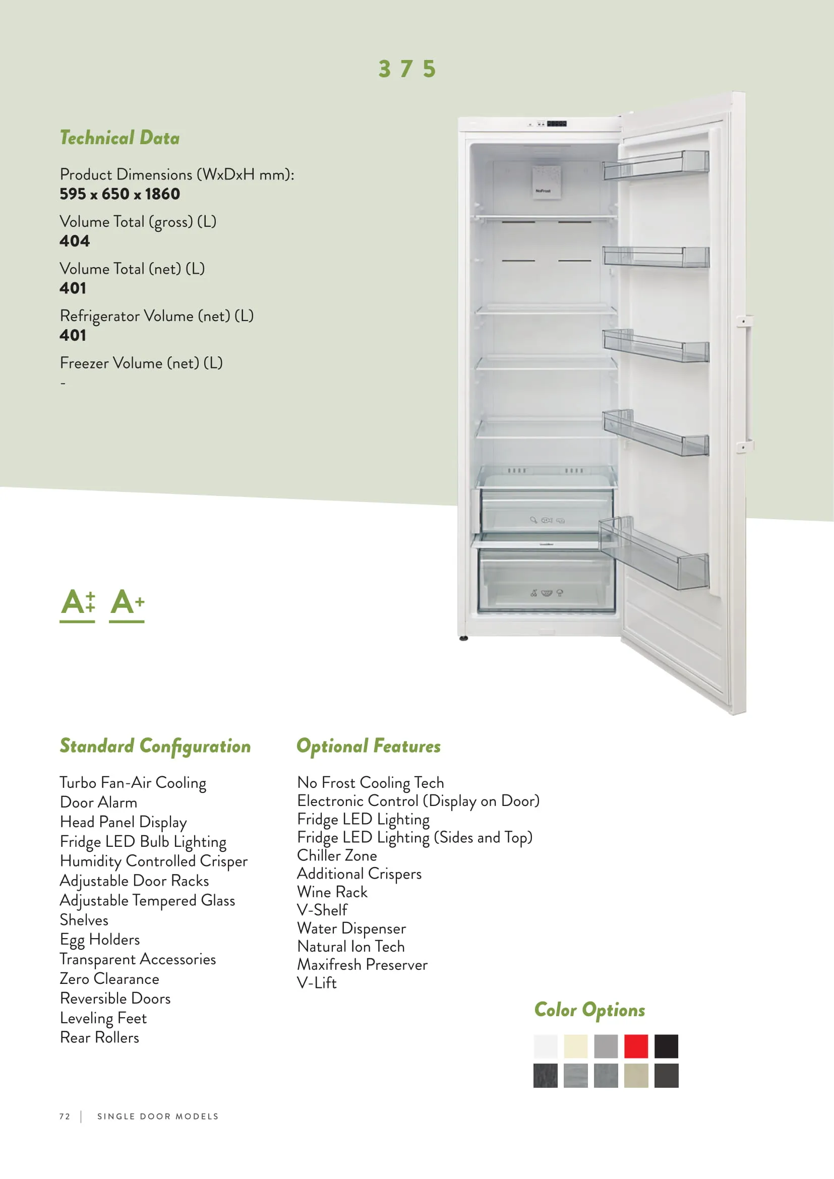 No-Frost Double Door Export Refrigerator (Tropical Climate) Model 47 — Major Appliances, Refrigeration & Consumer Electronics | AFRIMEKS Foreign Trade