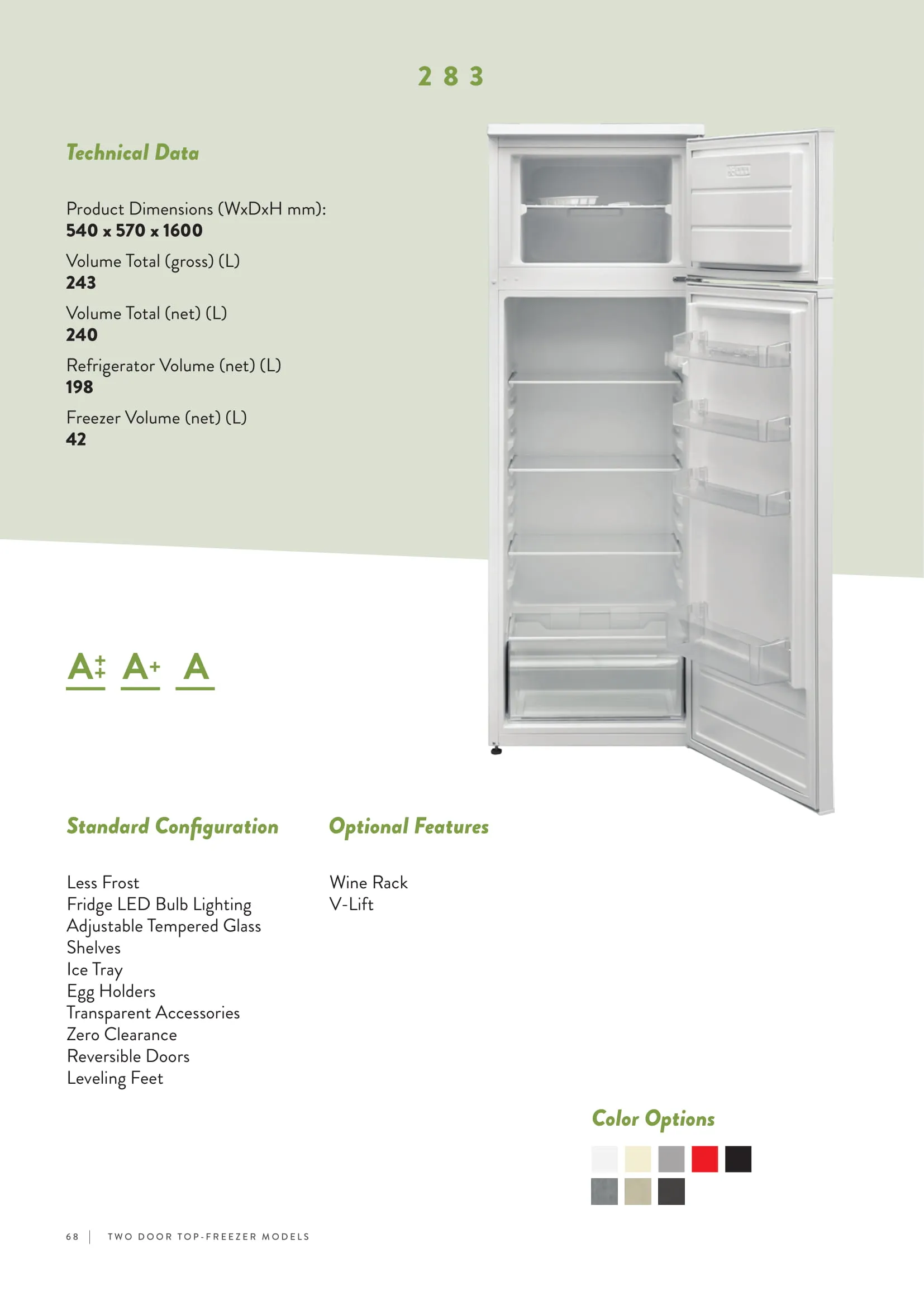 No-Frost Double Door Export Refrigerator (Tropical Climate) Model 18 — Major Appliances, Refrigeration & Consumer Electronics | AFRIMEKS Foreign Trade