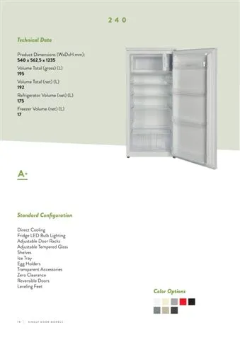 No-Frost Double Door Export Refrigerator (Tropical Climate) Model 172 — Major Appliances, Refrigeration & Consumer Electronics | AFRIMEKS Foreign Trade