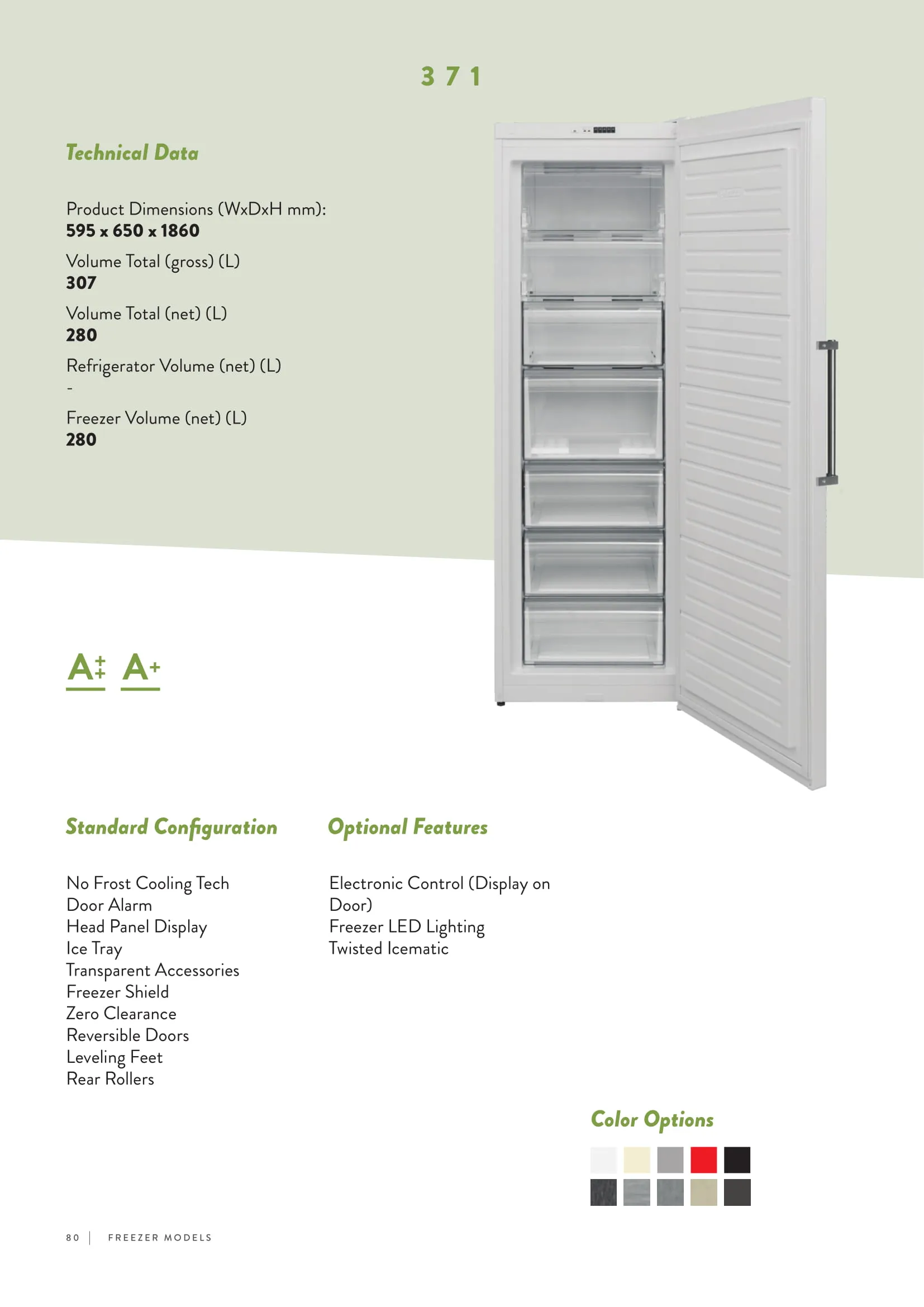 No-Frost Double Door Export Refrigerator (Tropical Climate) Model 103 — Major Appliances, Refrigeration & Consumer Electronics | AFRIMEKS Foreign Trade