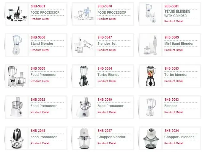 Small Home Appliances & Food Processor Export Series Model 9 — Kitchenware, Glassware & Household Plastics | AFRIMEKS Foreign Trade