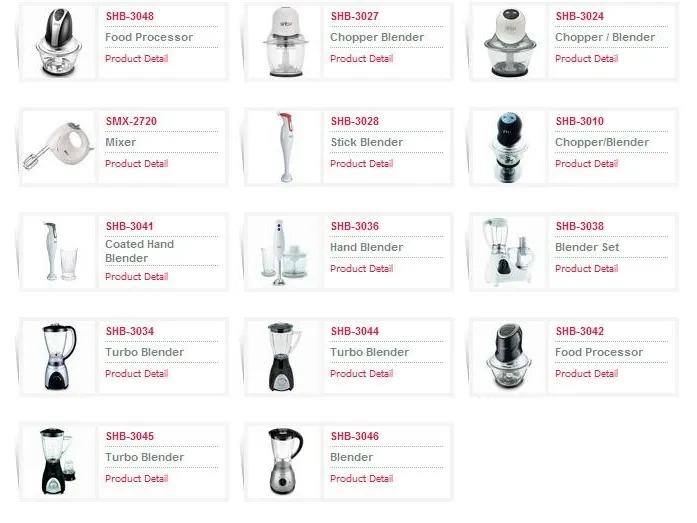 Small Home Appliances & Food Processor Export Series Model 24 — Kitchenware, Glassware & Household Plastics | AFRIMEKS Foreign Trade