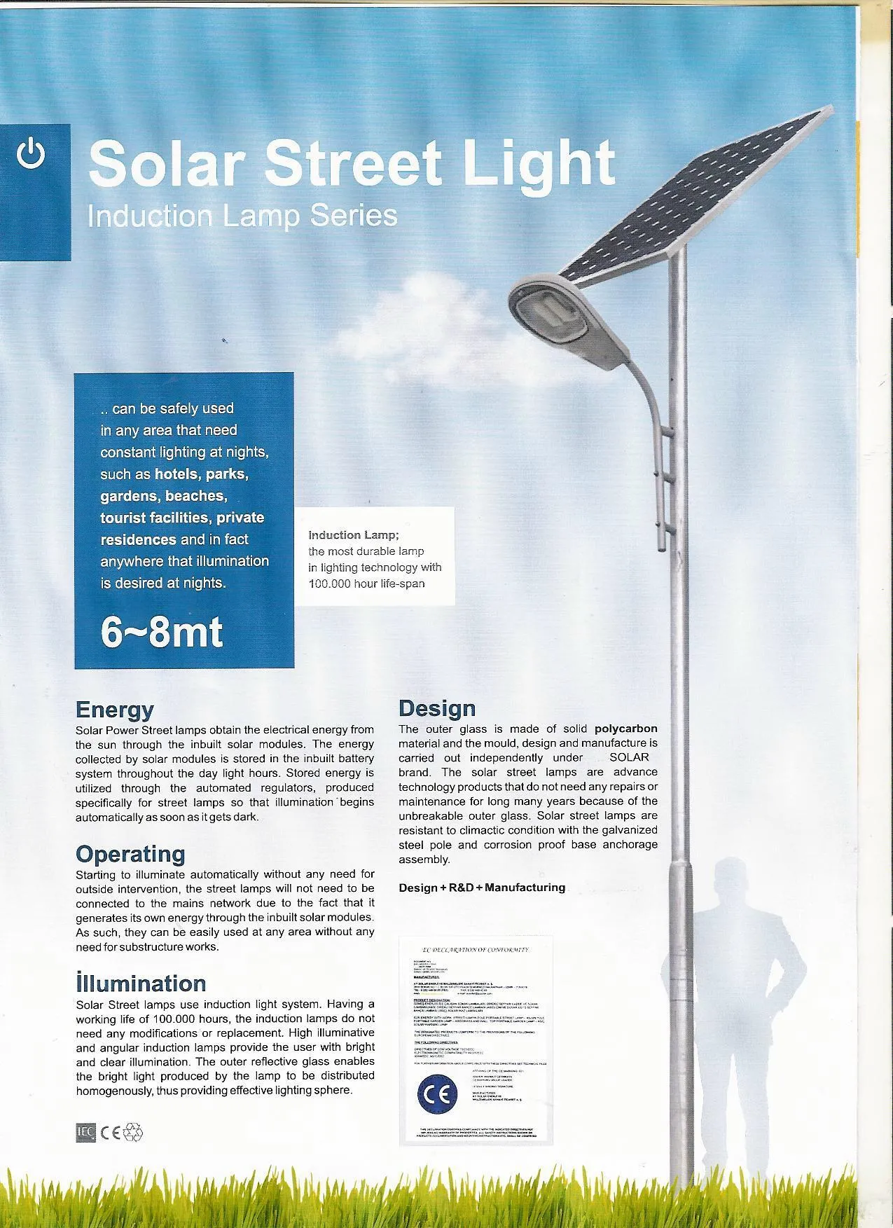 All-in-One Integrated Solar LED Street Light (Lithium Battery) Model SSL-04 — Solar Energy Systems, SPS Power Packs & Lighting | AFRIMEKS Foreign Trade