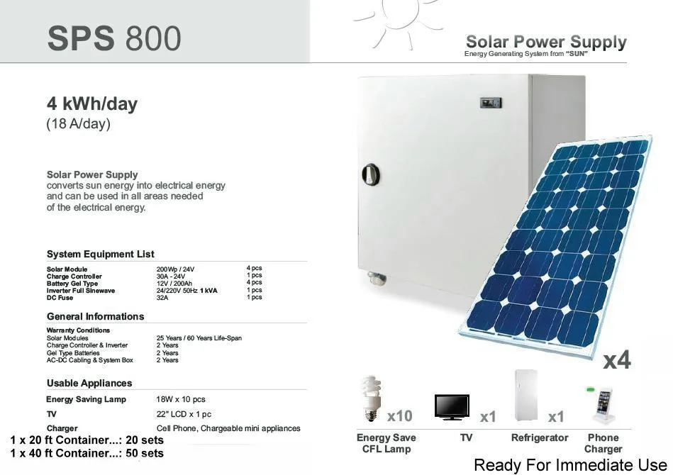 SPS-800 Standalone Solar Power Generator & Lighting Kit Model 12 — Solar Energy Systems, SPS Power Packs & Lighting | AFRIMEKS Foreign Trade
