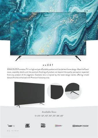 Ultra HD 4K Smart LED TV — Android TV Export Model 185 — Major Appliances, Refrigeration & Consumer Electronics | AFRIMEKS Foreign Trade