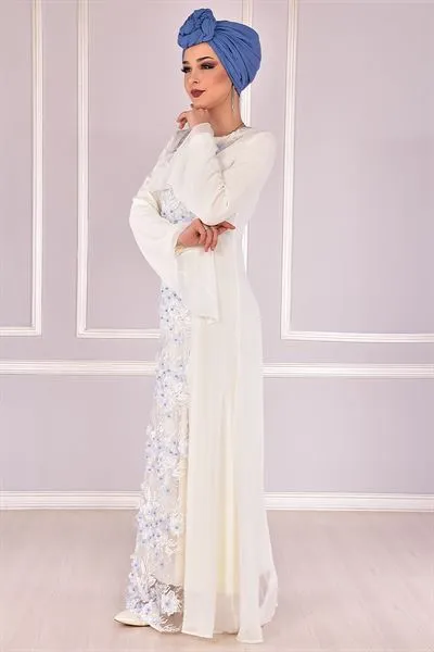 3D Floral Applique Mermaid Evening Gown Beya — Export Series 64 — Women's Fashion, Evening Gowns, Modest Wear & Hajj Clothing | AFRIMEKS Foreign Trade