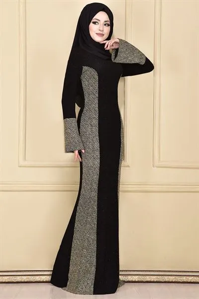 Flounce Sleeve Evening Dress Mink Taupe Ari37279 — Export Series 22 — Women's Fashion, Evening Gowns, Modest Wear & Hajj Clothing | AFRIMEKS Foreign Trade