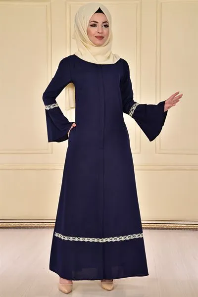 Flounce Sleeve Abaya Navy Blue — Export Series 8 — Women's Fashion, Evening Gowns, Modest Wear & Hajj Clothing | AFRIMEKS Foreign Trade