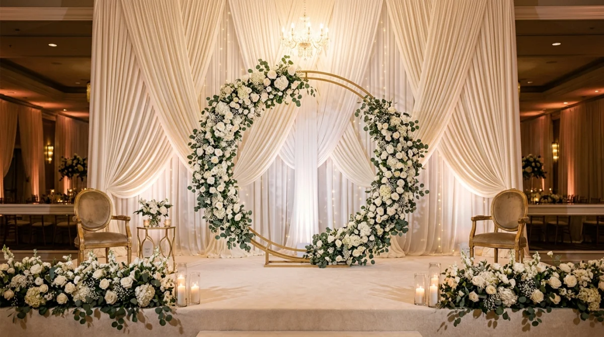 Stage Backdrop & Floral Arch Systems — Wedding, Banquet & Event Decoration Equipment | AFRIMEKS Foreign Trade